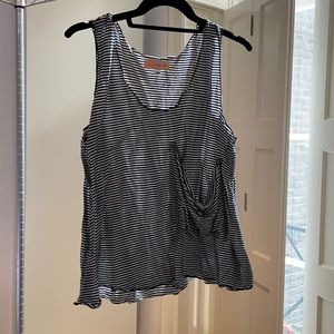 Stripped tank top in black and white, Otis & Maclain, S